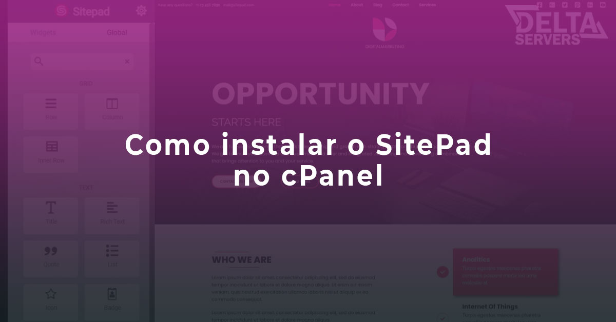 Como instalar o SitePad Construtor de sites no cPanel via Root